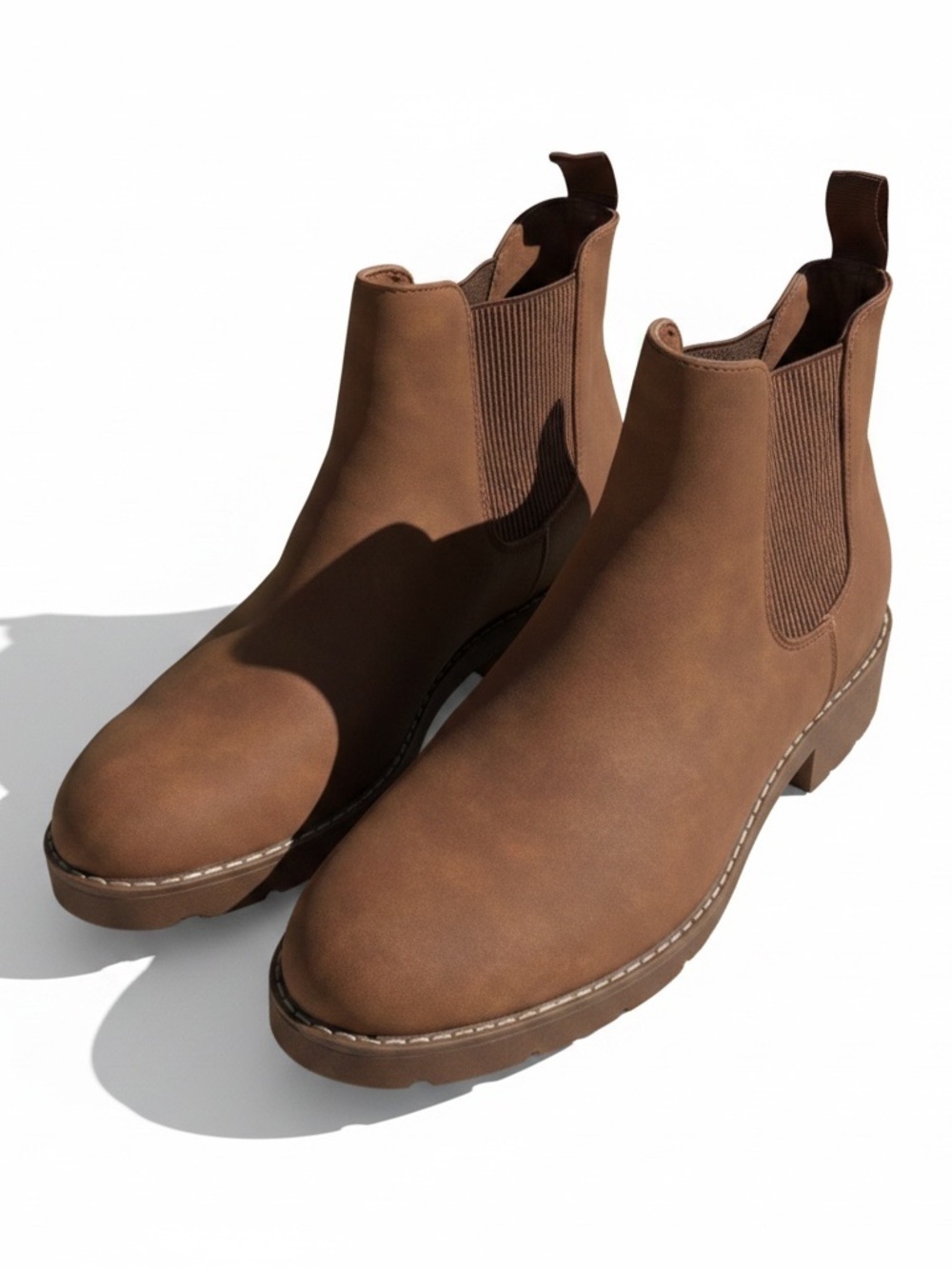 Brown Chelsea Platform Boots - Picture 2 of 5